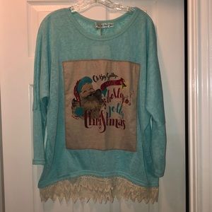 Teal blouse